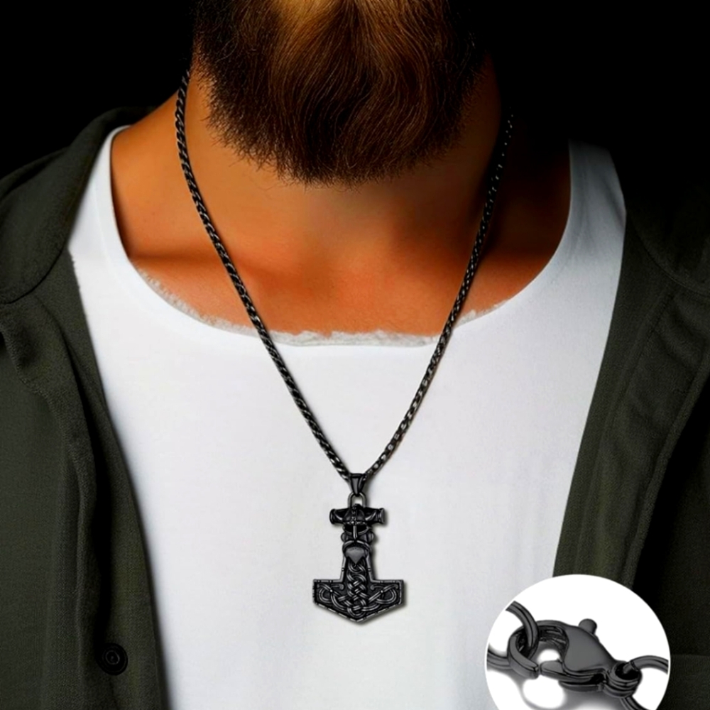 FaithHeart Viking Thor's Hammer Talisman Necklace